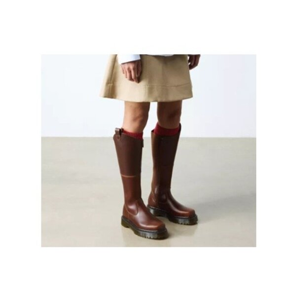 Dr. Martens Amaayah Hi Boots, Tall Riding Boot, Butterscotch - Orleans, US 9 - Picture 13 of 16